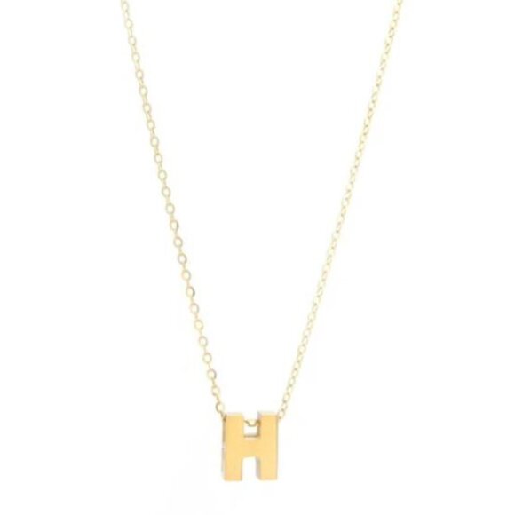 14K GOLD H INITIAL NECKLACE